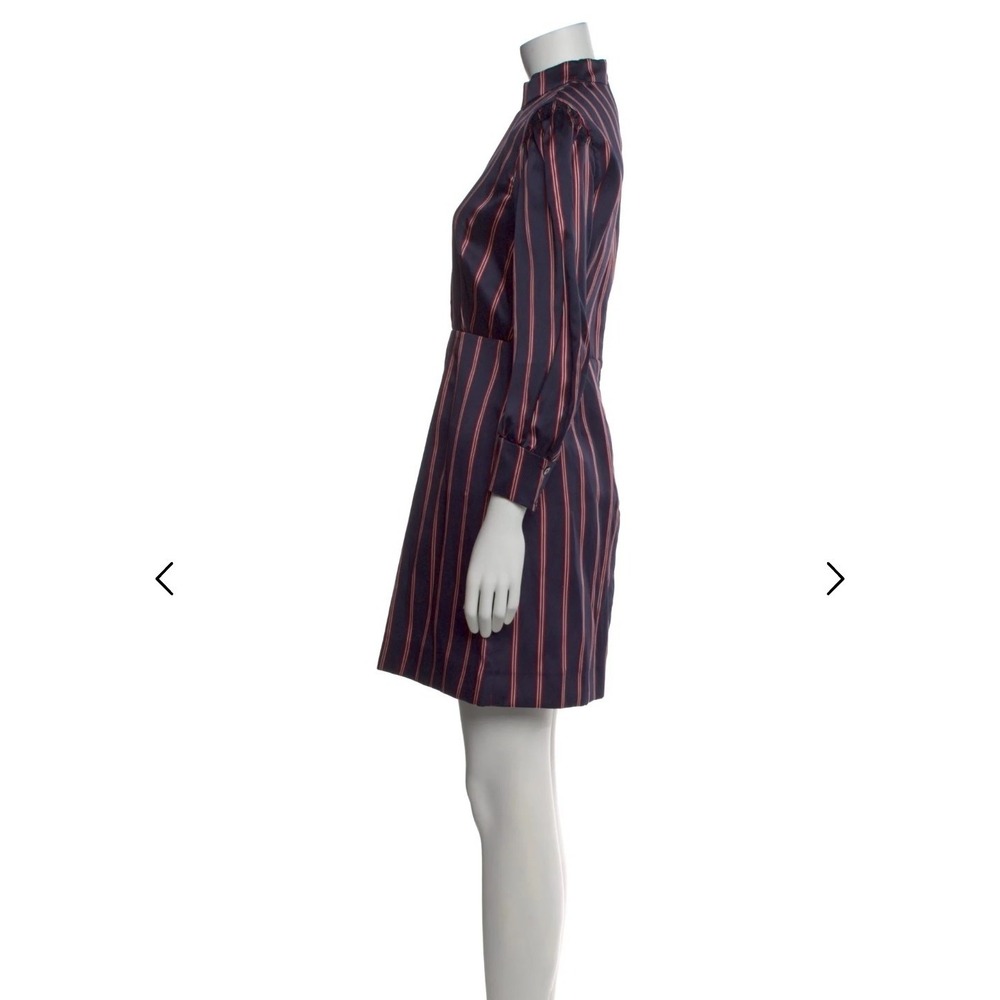 NWT Sandro Paris Striped Dress Women Size 36 Navy Blue French Chic Professional - Picture 13 of 13